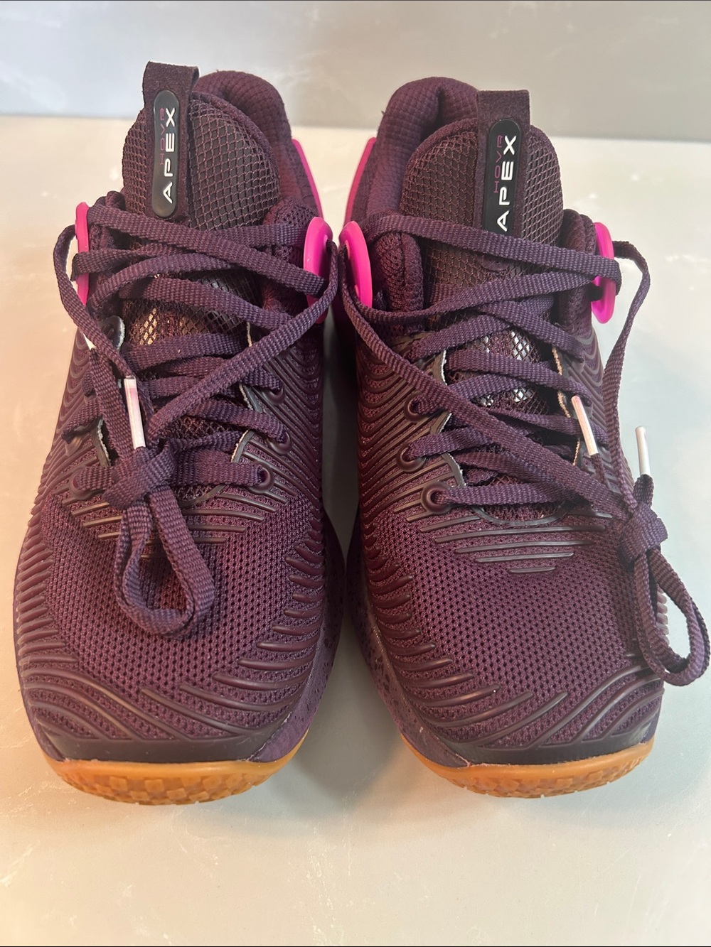 Under Armour Women’s Plum Athletic Sneakers with Pink Highlights